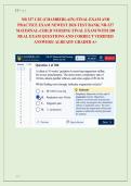 NR 327 CJE &lpar;CHAMBERLAIN&rpar; FINAL EXAM AND &NewLine;PRACTICE EXAM NEWEST 2026 TEST BANK&vert; NR-327 &NewLine;MATERNAL-CHILD NURSING FINAL EXAM WITH 200 &NewLine;REAL EXAM QUESTIONS AND CORRECT VERIFIED &NewLine;ANSWERS&sol; ALREADY GRADED A&plus; 