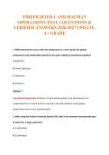 FIREFIGHTER Exam Compilations with Complete & Verified Solutions