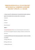 FIREFIGHTER Exam Compilations with Complete & Verified Solutions