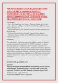 AOCNP CERTIFICATION EXAM QUESTIONS &NewLine;AND CORRECT ANSWERS &lpar;VERIFIED &NewLine;ANSWERS&rpar; PLUS RATIONALES 2026&sol;2027 &vert; &NewLine;ADVANCED ONCOLOGY CERTIFIED NURSE &NewLine;PRACTITIONER &vert; PASS GUARANTEED 