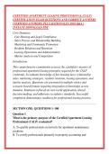 CERTIFIED APARTMENT LEASING PROFESSIONAL &lpar;CALP&rpar; &NewLine;CERTIFICATION EXAM QUESTIONS AND CORRECT ANSWERS &NewLine;&lpar;VERIFIED ANSWERS&rpar; PLUS RATIONALES 2026 Q&A &vert; &NewLine;INSTANT DOWNLOAD PDF