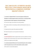 NSG 3160 EXAM 2&colon; EVIDENCE-BASED&NewLine;PRACTICE AND NURSING RESEARCH&NewLine;QUESTIONS & VERIFIED ANSWERS&NewLine;2026&sol;2027 UPDATE