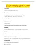 CJL 3410 criminal procedural law exam 1&NewLine;Questions with Verified Correct Answers