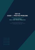 EGR102 UKY EXAM 1 PRACTICE PROBLEMS &vert; QUESTIONS AND ANSWERS &vert; ENGINEERING EXAM PREP AND STUDY GUIDE&NewLine;
