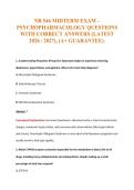 NR 546 Exam Compilations with Complete & Verified Solutions