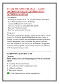LATEST NSG 4100 FINAL EXAM &mdash; GALEN &NewLine;COLLEGE OF NURSING QUESTIONS AND &NewLine;DETAILED SOLUTIONS