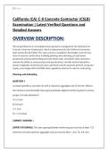 California &lpar;CA&rpar; C-8 Concrete Contractor &lpar;CSLB&rpar; &NewLine;Examination &vert; Latest Verified Questions and &NewLine;Detailed Answers 