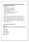 LATEST NUR 445 FINAL EXAM QUESTIONS AND CORRECT &NewLine;ANSWERS WITH RATIONALES 