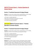 NUR 257 Chronic Exam 2 &ndash; Practice Questions & &NewLine;Answer Review
