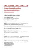 NUR 257 EXAM 1 PRACTICE EXAM &NewLine;Concepts of Aging & Chronic Illness &NewLine;Galen College of Nursing &vert; 2026&sol;2027 Review &NewLine;50 Questions &vert;  Key &plus; Rationales 