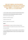 NSG120 NURSING FOUNDATIONS&NewLine;COMPREHENSIVE REVIEW QUESTIONS&NewLine;WITH CORRECT ANSWERS &lpar;LATEST&NewLine;2026 &sol; 2027&rpar;&comma; &lpar;A&plus; GUARANTEE&rpar;&period;