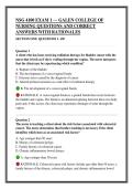 NSG 4100 EXAM 1 &mdash; GALEN COLLEGE OF &NewLine;NURSING QUESTIONS AND CORRECT &NewLine;ANSWERS WITH RATIONALES