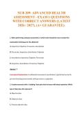 NUR 209&colon; ADVANCED HEALTH&NewLine;ASSESSMENT - EXAM 1 QUESTIONS&NewLine;WITH CORRECT ANSWERS &lpar;LATEST&NewLine;2026 &sol; 2027&rpar;&comma; &lpar;A&plus; GUARANTEE&rpar;&period;