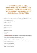 NUR 209 EXAM 3&colon; FLUIDS&comma;&NewLine;ELECTROLYTES&comma; ACID-BASE&comma; AND&NewLine;PERIOPERATIVE CARE QUESTIONS&NewLine;WITH CORRECT ANSWERS &lpar;LATEST&NewLine;2026 &sol; 2027&rpar;&comma; &lpar;A&plus; GUARANTEE&rpar;&period;