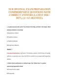 NUR 209 Exam Compilations with Complete & Verified Solutions