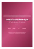 ATI Pharmacology &ndash; Cardiovascular Meds Q&A &vert; 50 NCLEX-Style Questions with Rationales