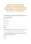NR601 Exam Compilations with Complete & Verified Solutions