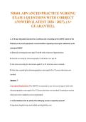 NR601 ADVANCED PRACTICE NURSING&NewLine;EXAM 1 QUESTIONS WITH CORRECT&NewLine;ANSWERS &lpar;LATEST 2026 &sol; 2027&rpar;&comma; &lpar;A&plus;&NewLine;GUARANTEE&rpar;&period;