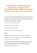 NR601 EXAM 3&colon; COMPREHENSIVE&NewLine;GERIATRIC PRIMARY CARE&NewLine;QUESTIONS WITH CORRECT ANSWERS&NewLine;&lpar;LATEST 2026 &sol; 2027&rpar;&comma; &lpar;A&plus; GUARANTEE&rpar;&period;