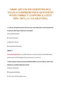 NR601 ADVANCED GERONTOLOGY&NewLine;EXAM 4 COMPREHENSIVE QUESTIONS&NewLine;WITH CORRECT ANSWERS &lpar;LATEST&NewLine;2026 &sol; 2027&rpar;&comma; &lpar;A&plus; GUARANTEE&rpar;&period;