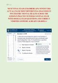 NR 547 EXAMS &lpar;CHAMBERLAIN&rpar; NEWEST 2026 PACKAGE DEAL&vert; NR547 DIFFERENTIAL DIAGNOSIS IN PSYCHIATRIC MENTAL HEALTH ACROSS THE LIFESPAN PRACTICUM WEEKS 1-8 EXAM PREP WITH COMPLETE REAL EXAM QUESTIONS AND CORRECT VERIFIED ANSWERS&sol; ALREADY GRADED A&plus; 