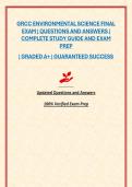 GRCC ENVIRONMENTAL SCIENCE FINAL EXAM &vert; QUESTIONS AND ANSWERS &vert; COMPLETE STUDY GUIDE AND EXAM PREP