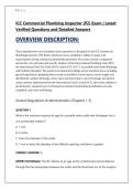 ICC Commercial Plumbing Inspector &lpar;P2&rpar; Exam &vert; Latest &NewLine;Verified Questions and Detailed Answers 