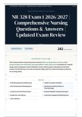 NR 328 Exam 1 2026&sol;2027 &vert; Comprehensive Nursing Questions & Answers &vert; Updated Exam Review