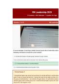 ATI RN Leadership 2026&colon; 70 Practice Questions with Rationales and Answers&NewLine;&NewLine;