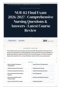 NUR 112 Final Exam 2026&sol;2027 &vert; Comprehensive Nursing Questions & Answers &vert; Latest Course Review