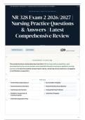 NR 328 Exam 2 2026&sol;2027 &vert; Nursing Practice Questions & Answers &vert; Latest Comprehensive Review
