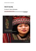 Test Bank for Cultural Anthropology 11th Edition by Nanda&colon; Complete Chapters 1-15 Exam Questions with Rationalized Answers
