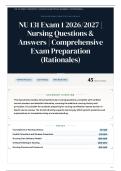 NU 131 Exam 1 2026&sol;2027 &vert; Nursing Questions & Answers &vert; Comprehensive Exam Preparation &lpar;Rationales&rpar;