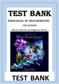 Principles of Biochemistry 5th Edition Test Bank by Moran&comma; Horton&comma; Scrimgeour & Perry &ndash; Complete Exam Prep & Study Guide