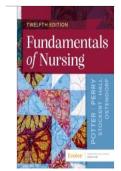 TEST BANK Fundamentals of Nursing &lpar;12TH ED&rpar; by Potter&comma; Perry&comma; Stockert&comma; Hall&comma; and Ostendorf&vert; Chapter 1-50