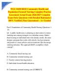  WGU D450 HESI Community Health and Population-Focused Nursing Complete Practice Assessment Actual Exam 2026&sol;2027 Complete Exam-Style Questions with Detailed Rationales &vert; 100&percnt; Verified &vert; Pass Guaranteed &ndash; A&plus; Graded
