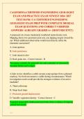 CALIFORNIA CERTIFIED ENGINEERING GEOLOGIST &NewLine;EXAM AND PRACTICE EXAM NEWEST 2026&sol; 2027 &NewLine;TEST BANK&sol; CA CERTIFIED ENGINEERING &NewLine;GEOLOGIST EXAM PREP WITH COMPLETE 300 REAL &NewLine;EXAM QUESTIONS AND CORRECT VERIFIED &NewLine;ANSWERS&sol; ALREADY GRADED A&plus; &lpar;MOST RECENT&excl;&excl;&rpar; 