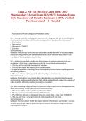 Exam 2&colon; NSG 3280 &sol; NSG3280 &lpar;Latest 2026 &sol; 2027&rpar; Pathophysiology for Nurses I &vert; Actual Exam 2026&sol;2027 &vert; Complete Exam-Style Questions with Detailed Rationales &vert; 100&percnt; Verified &vert; Pass Guaranteed &ndash; A&plus; Graded