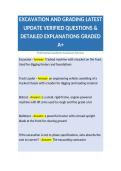 EXCAVATION AND GRADING LATEST UPDATE VERIFIED QUESTIONS & DETAILED EXPLANATIONS GRADED A&plus;