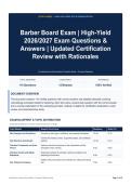 Barber Board Exam - High-Yield 2026&sol;2027 Exam Questions & Answers - Updated Certification Review with Rationales