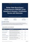 Barber State Board Exam - Comprehensive 2026&sol;2027 Exam Questions & Answers - Certification Review with Rationales