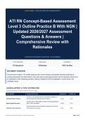 ATI RN Concept-Based Assessment Level 3 Outline Practice B With NGN - Updated 2026&sol;2027 Assessment Questions & Answers - Comprehensive Review with Rationales