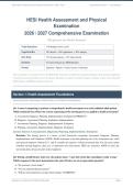 HESI HEALTH ASSESSMENT & PHYSICAL EXAM 2026&sol;2027 &vert; Actual Questions & Answers with Rationales &vert; Pass Guaranteed - A&plus; Graded&NewLine;&NewLine;