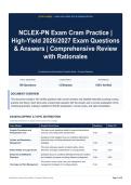 NCLEX-PN Exam Cram Practice - High-Yield 2026&sol;2027 Exam Questions & Answers - Comprehensive Review with Rationales