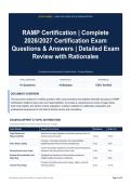 RAMP Certification - Complete 2026&sol;2027 Certification Exam Questions & Answers - Detailed Exam Review with Rationales