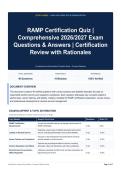 RAMP Certification Quiz - Comprehensive 2026&sol;2027 Exam Questions & Answers - Certification Review with Rationales