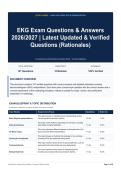EKG Exam Questions & Answers 2026&sol;2027 &vert; Latest Updated & Verified Questions &lpar;Rationales&rpar;