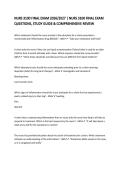 NURS 3100 FINAL EXAM 2026&sol;2027 &vert; NURS 3100 FINAL EXAM QUESTIONS&comma; STUDY GUIDE & COMPREHENSIVE REVIEW