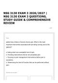 NSG 3130 EXAM 3 2026&sol;2027 &vert; NSG 3130 EXAM 3 QUESTIONS&comma; STUDY GUIDE & COMPREHENSIVE REVIEW