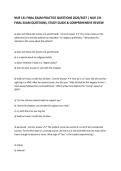 NUR 131 FINAL EXAM PRACTICE QUESTIONS 2026&sol;2027 &vert; NUR 131 FINAL EXAM QUESTIONS&comma; STUDY GUIDE & COMPREHENSIVE REVIEW